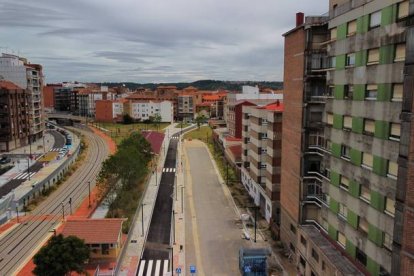 Imagen aérea de la urbanización del entorno de Feve.