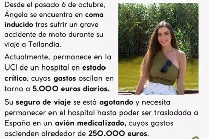 Llamamiento publicado en redes sociales por la familia de la joven Ángela. EFE//SOLO USO EDITORIAL