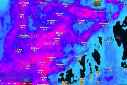 La borrasca ya está dejando abundantes luvias.