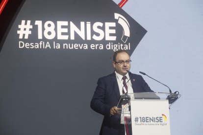 Félix Barrio, director general de Incibe, durante la presentación de Enise.