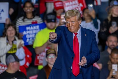 El expresidente de Estados Unidos y candidato a la presidencia, Donald Trump, durante un mitin en Allentown, Pensilvania (EE.UU.). EFE/EPA/DAVID MUSE