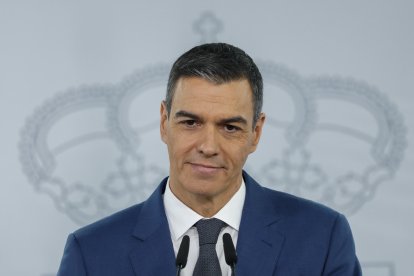 El presidente del Gobierno, Pedro Sánchez, comparece en rueda de prensa en una imagen de archivo. EFE/ Mariscal