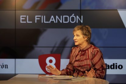 Ofelia Rodríguez, presidenta de Csif en León, este miércoles durante El Filandón.