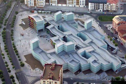 Vista aérea del Museo de Arte Contemporáneo de Castilla y León Musac.