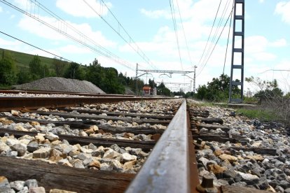 Tramo de ferrocarril entre León y Astorga.