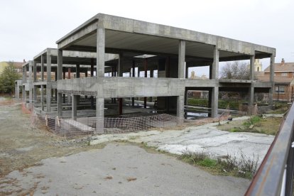 Vista actual de las obras en la infraestructura sanitaria.