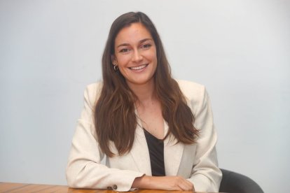 Laura González Llamazares, ayer en el Diario de León.