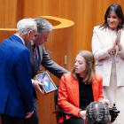 Acto institucional del 41 aniver el presidente de las Cortes, Carlos Pollán, entrega la Medalla de Oro de las Cortes de Castilla y León.