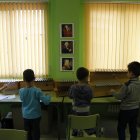 Imagen de archivo de los estudiantes de un colegio leonés.