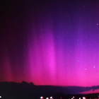 Aurora boreal vista desde Ponferrada.