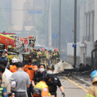 La fábrica de baterías afectada por el incendio en Hwaseong. EFE/EPA/YONHAP SOUTH KOREA OUT