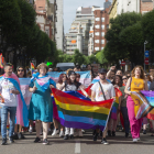 El desfile lúdico por las calles de León, este viernes.