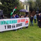 Concentración por Palestina en la Universidad de León.