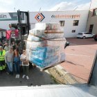 Voluntarios de La Sobarriba que parten hoy a las 5.00 de la madrugada a Catarroja.