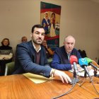 David Fernández y Eduardo López Sendino, en la 'pecera' de San Marcelo