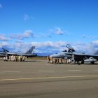 Cazas F-18 en León.