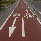 Un tramo de carril bici.
