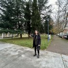 La concejala Lidia Coca, en la zona de intervención.
