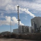 La planta de Forestalia en El Bayo, este lunes.
