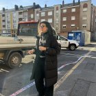 Lidia Coca, en el inicio de las obras.