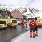 Dispositivo por un accidente con un telesilla en la estación de esquí de Astún en la provincia de Huesca