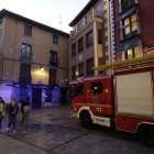 Incendio en el restaurante La Parrilla del Húmedo en el centro de León.
