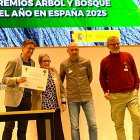 Acto de recogida del premio.