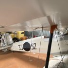 El Bücker que restaura la fundación Cielos de León.