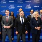 Abascal en la cumbre de Patriots de este fin de semana en una imagen que ha colgado Óscar Puente en sus redes sociales.