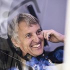Jesús Calleja, dentro de la cápsula espacial.