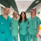 Óscar Fernández, Jaime Sánchez, Ana Tropote y Fracisco Madera, especialistas de la Unidad de Pie y Tobillo del Caule.