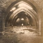 Imagen antigua de la sala de laminación de la Ferrería de San Blas.