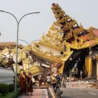 Un edificio derruido a raíz del terremoto de magnitud 7,7 que azotó Birmania.
EFE/EPA/STRINGER