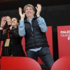 Miriam Andrés con Carlos Martínez, ayer en Palencia.