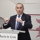 El director general de Sabadell Herrero, Pablo Junceda, ayer durante su conferencia en el Club de Prensa de Diario de León.