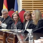 El nombramiento como presidenta del TSJCyL representa «un fuerte estímulo y aliento», dijo Ana del Ser (tercera por la izq.).