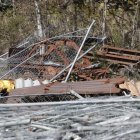 Material de la mina de Cerredo, tras la inspección realizada este martes.