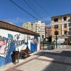 Cableado entre farolas, el pasado viernes.