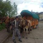 Salvador Soriano a su paso por Villablino.