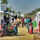 El barrio de viviendas inaugurado en India con fondos de la carrera '1 km 1 vida'.