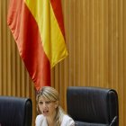 La vicepresidenta segunda, Yolanda Díaz, ayer.