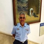 El coronel Óscar Ruiz González en su destino de Sevilla antes de trasladarse a León.