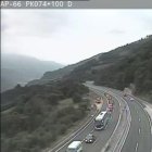 Imagen de las retenciones sufridas por los conductores en fechas recientes en la autopista AP-66.