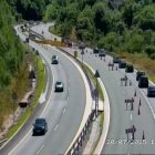 Tráfico en la AP-66 este domingo.