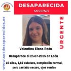 Imagen de la menor desaparecida