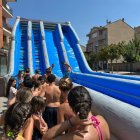 La fiesta del agua ayudó a combatir las altas temperaturas.