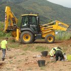 Excavaciones en el cementerio del Carmen, en mayo de 2024.