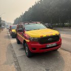 Vehículos de las unidades de emergencia.