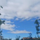 El cielo en la ciudad aparecía despejado esta mañana.