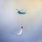 Medios aéreos y terrestres trabajan contra las llamas cerca de Boca de Huérgano (León).